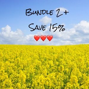 Bundle or ❤️ 2 or more items Get 15 % off